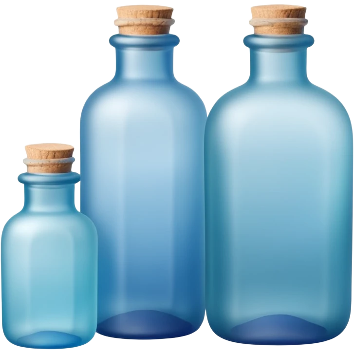Blue sea glass bottles  emoji