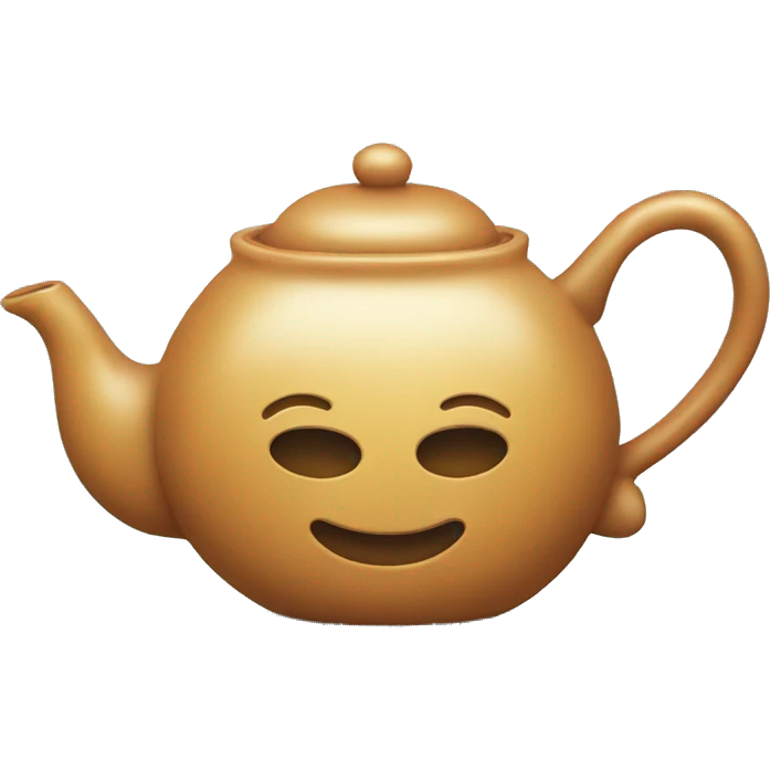 A teapot filled with ginger tea emoji