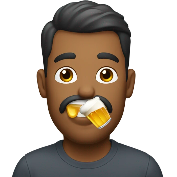 Man drinking beer  emoji