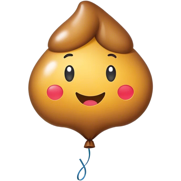 Poo shaped balloon emoji
