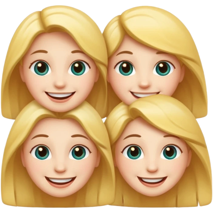Three smiling facez emoji