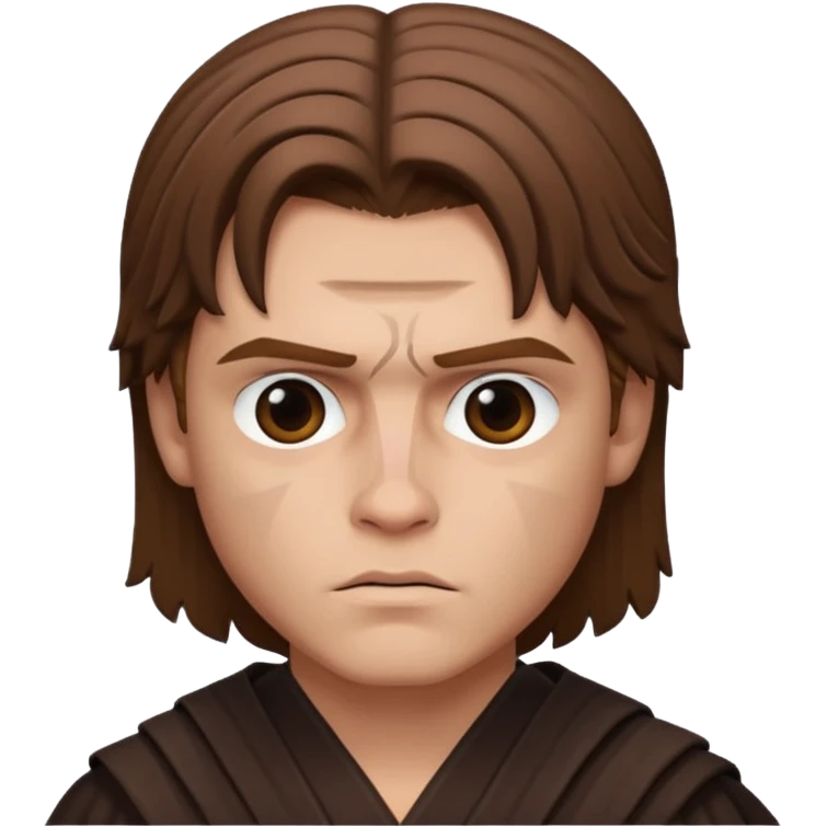 Anakin skywalker with face scar left eye brown hair  emoji