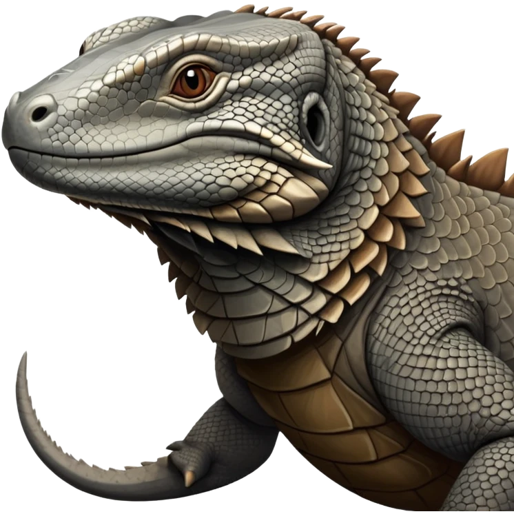 Komodo dragon How is It grey and brown emoji
