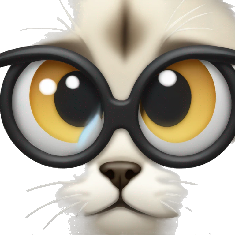 fluffy siamese cat missing an eyeball emoji