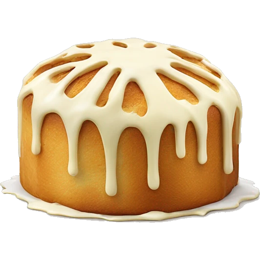 Full white chocolate drip panettone emoji