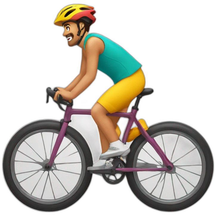 cuatro personas bicicleta colores emoji