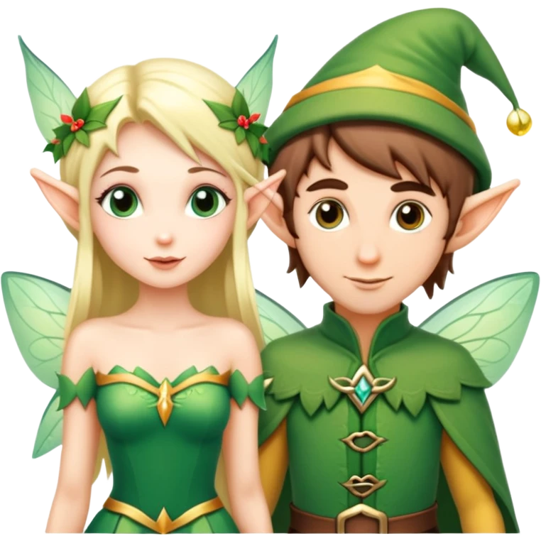 a fairy and elf together emoji