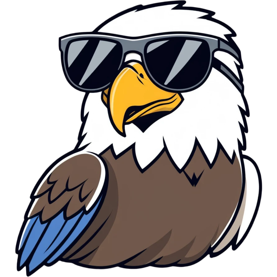 Eagle with sunglasses emoji
