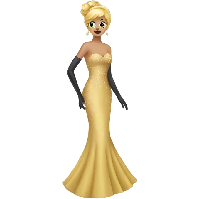 evening gown gloves emoji