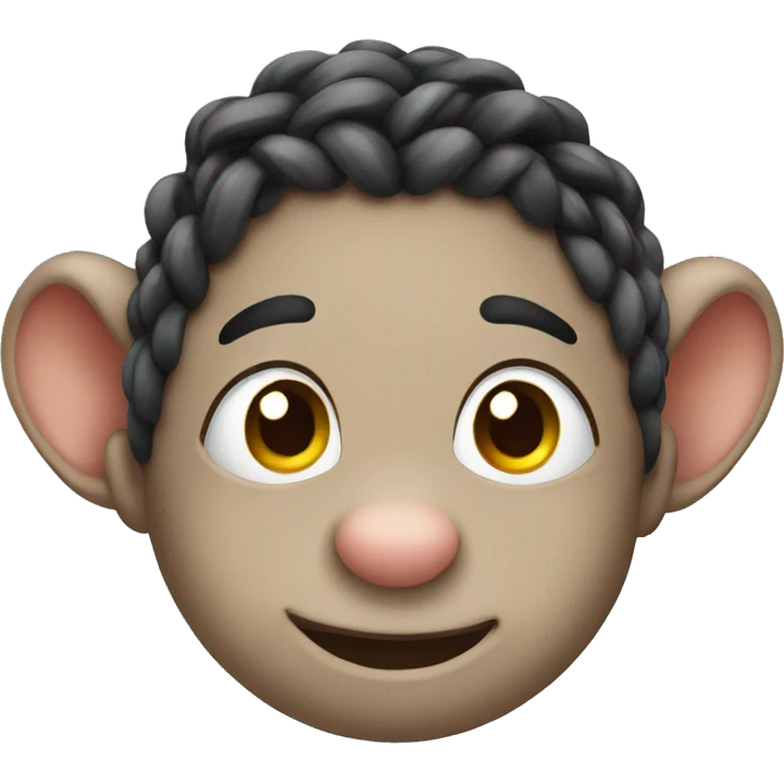 Rat with braids emoji