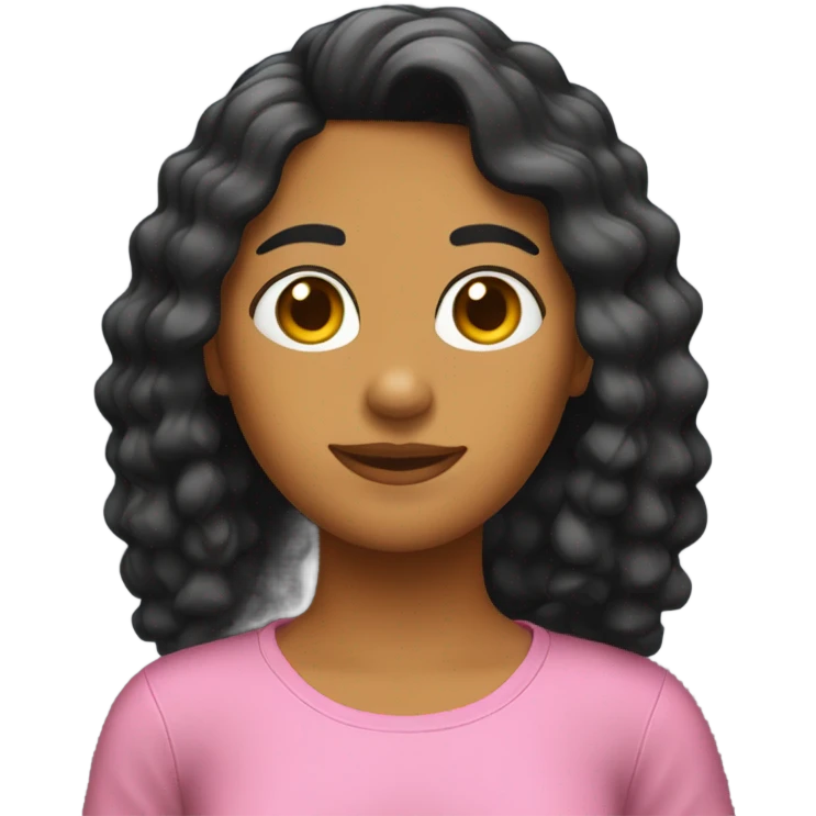 Chica guapa pelo negro emoji
