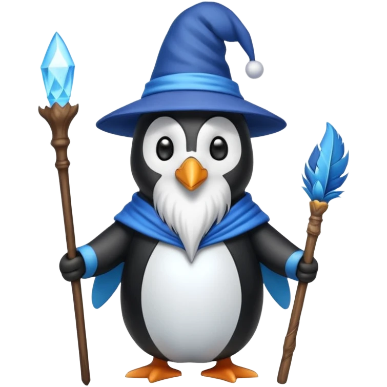 Penguin Wizard emoji