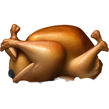 Turkey with black toast and oyster emoji