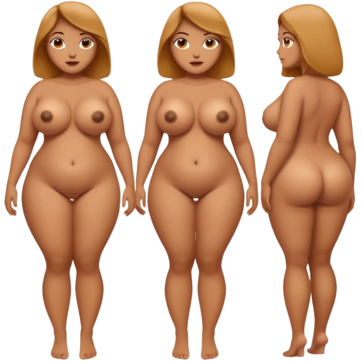 Big Boobies  full body nude thick thighs realistic curvy emoji