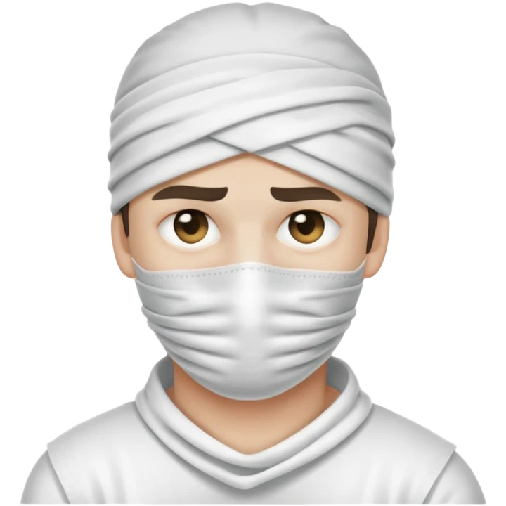 man with bandaged eyes emoji