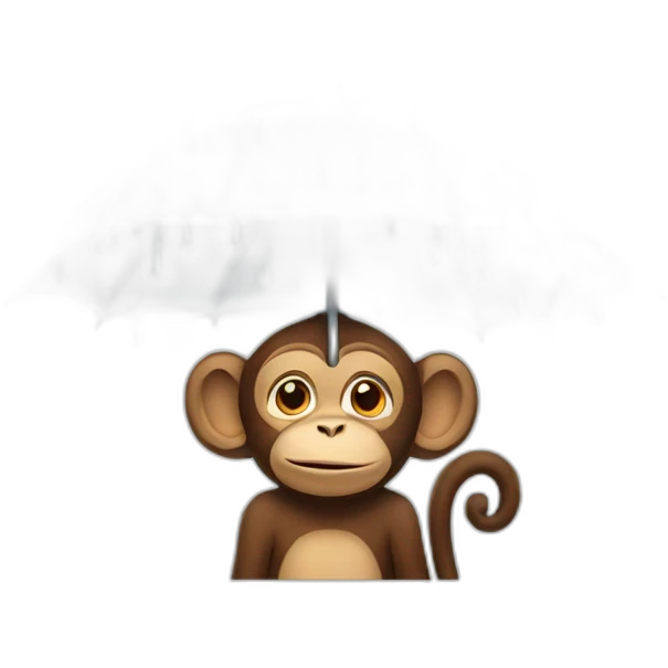 rain on a monkey emoji