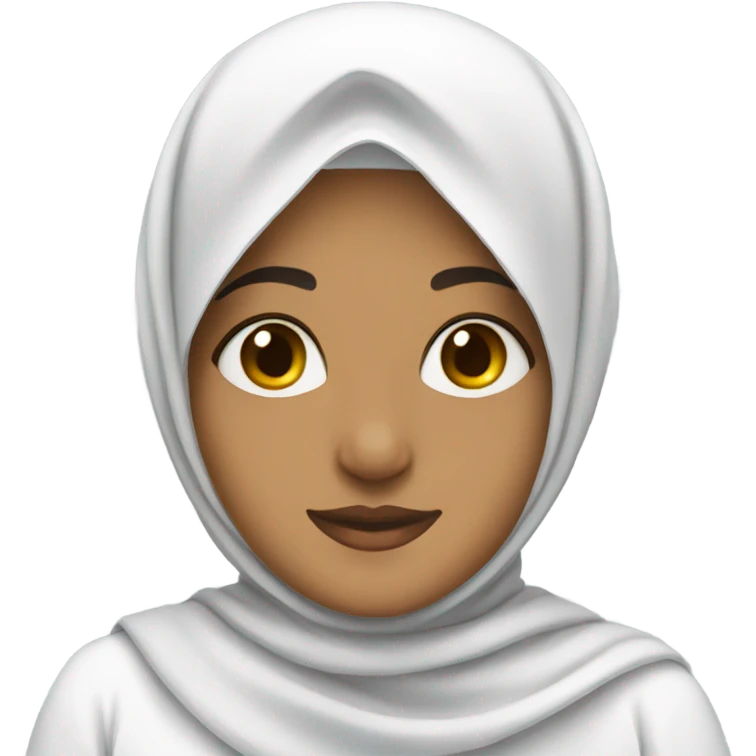 bangali girl with white hijab emoji