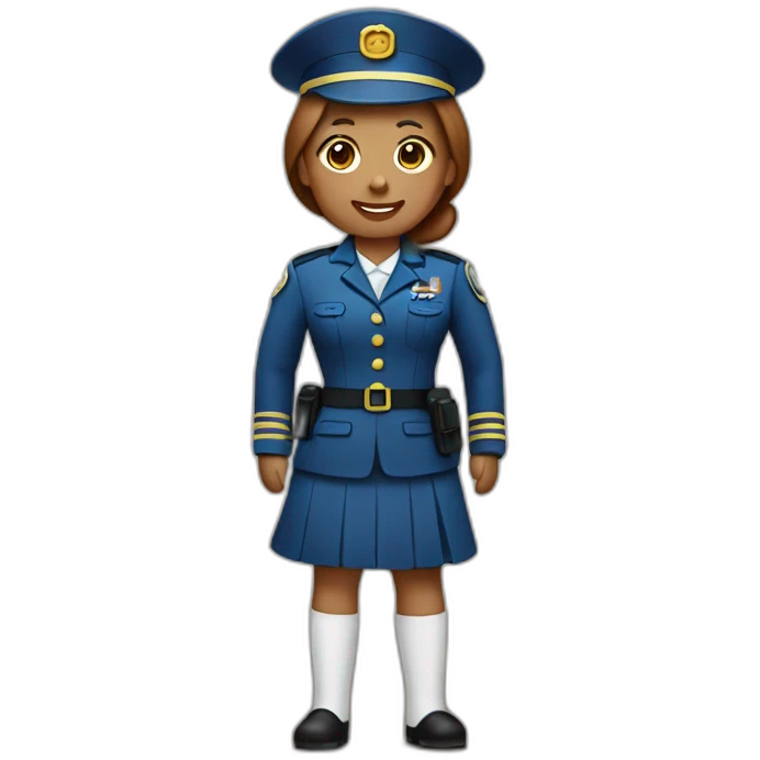 gingerbread woman in uniform emoji
