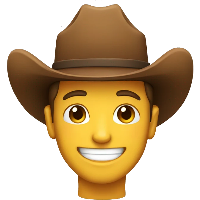 Smiling cowboy  emoji