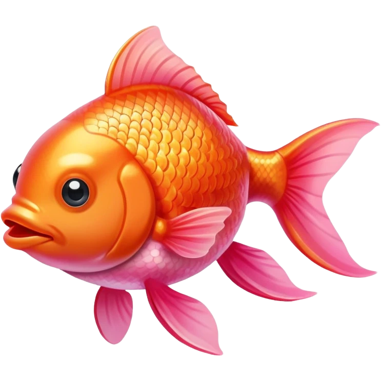 happy pink goldfish emoji  emoji