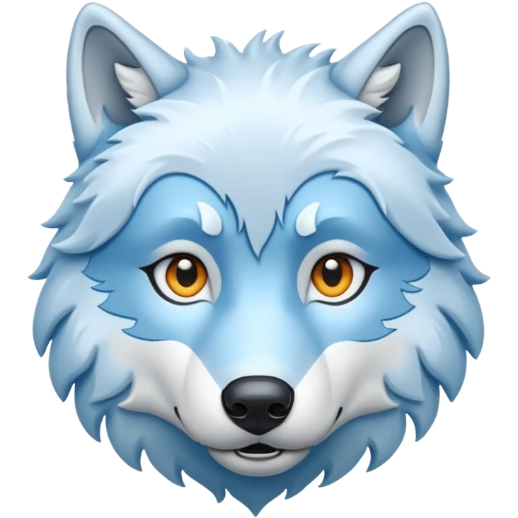 un lobo helado emoji