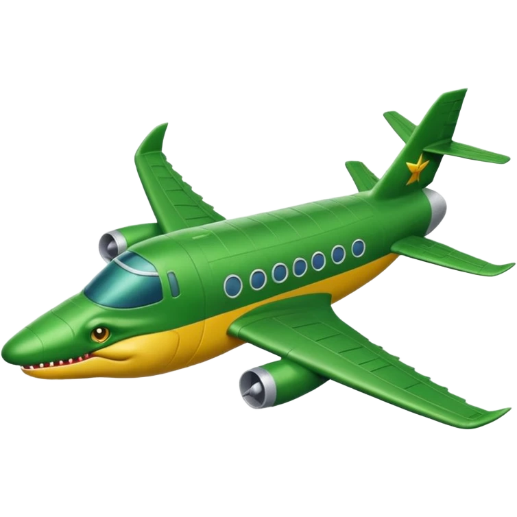 Cocodrilo con cuerpo de avión  emoji