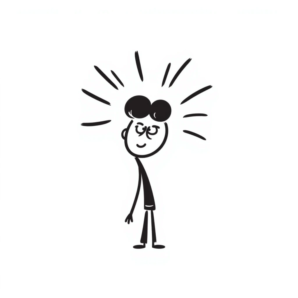 stick figure with bent neck and whiplash lines emoji