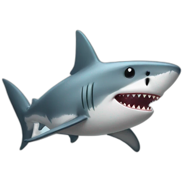 Musical shark emoji