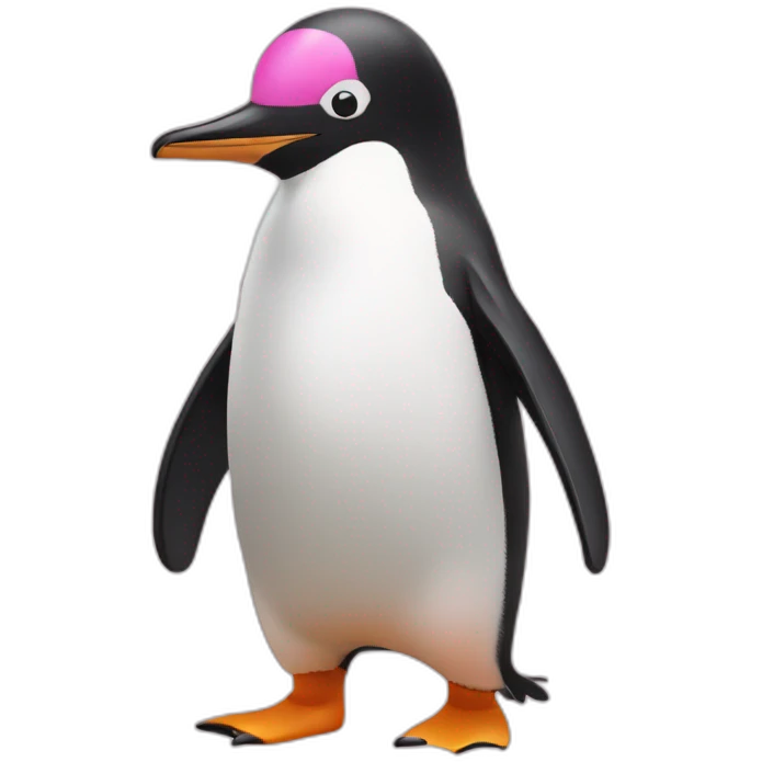Pinguin who’s wearing a pink shorts emoji