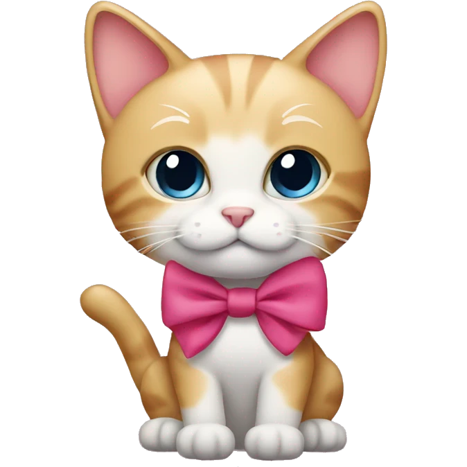 cat with a bow emoji