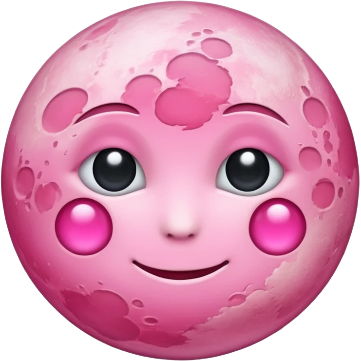 Pink moon emoji
