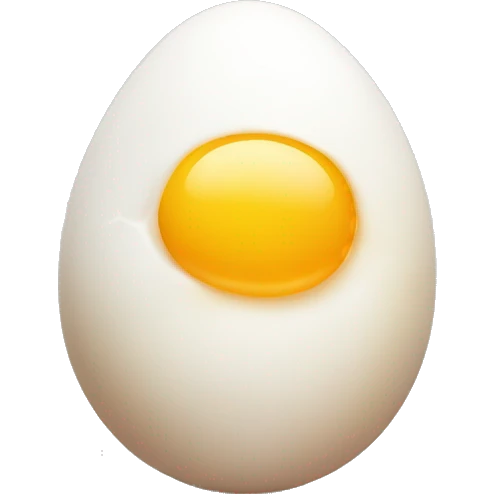 Half a boiled egg with belly emoji