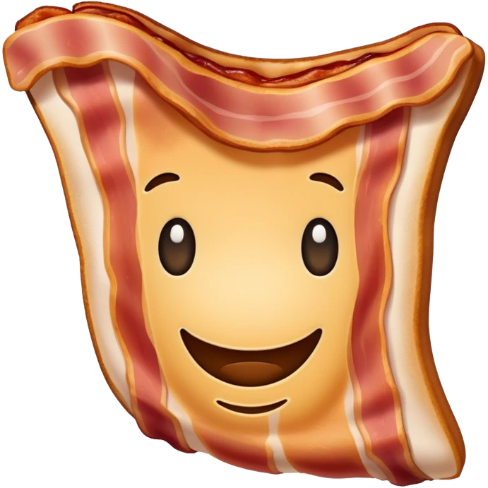 Smiling bacon emoji