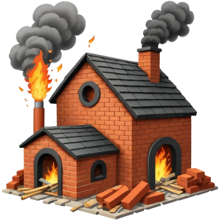 Brick mill exploding emoji