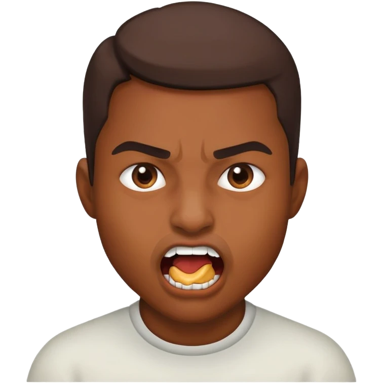 Egy fej, aki éppen meg akar harapni valamit.  emoji