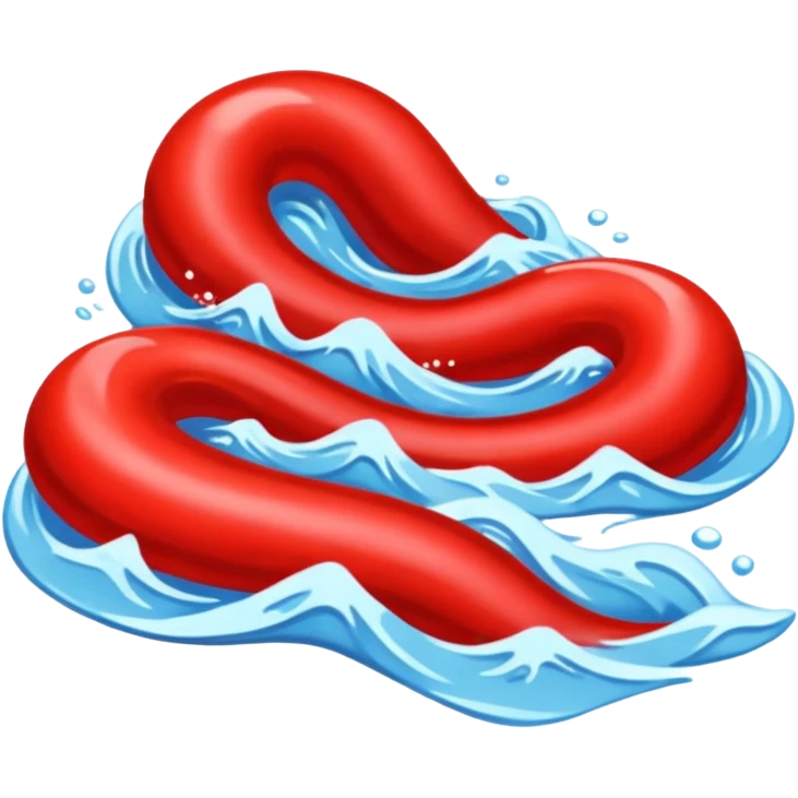 river flowing, river water red emoji