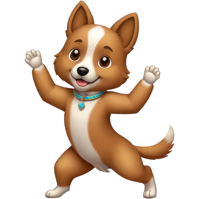 Dog dancing  emoji