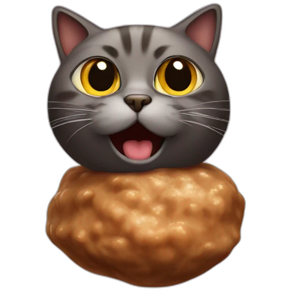 cat that looks like a turd emoji