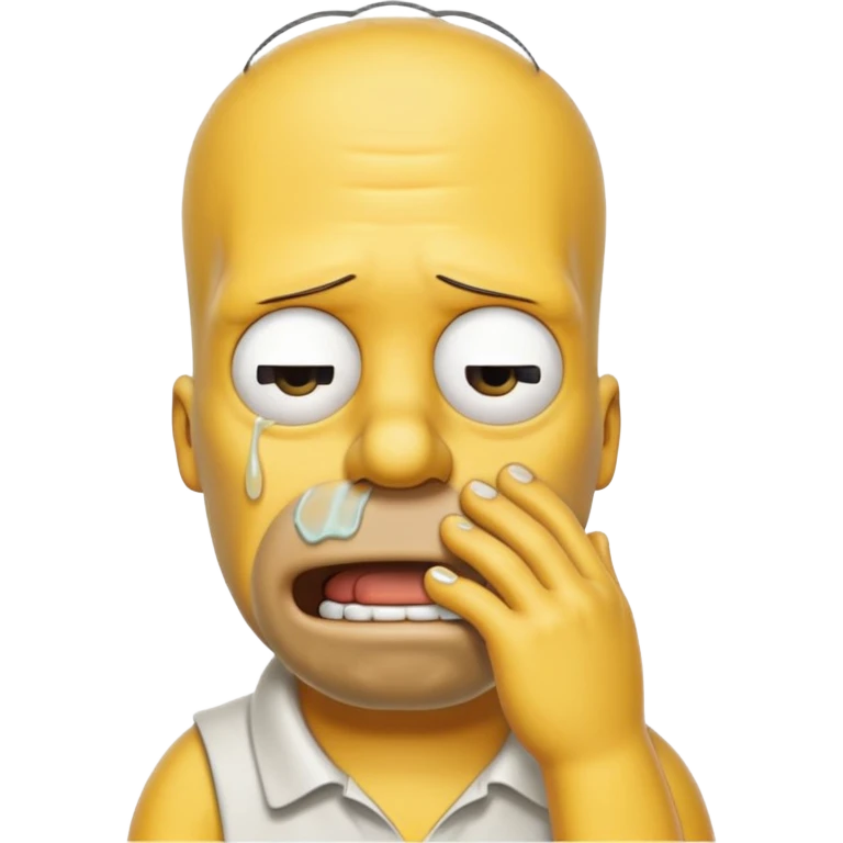 Homer Simpson qui pleure emoji