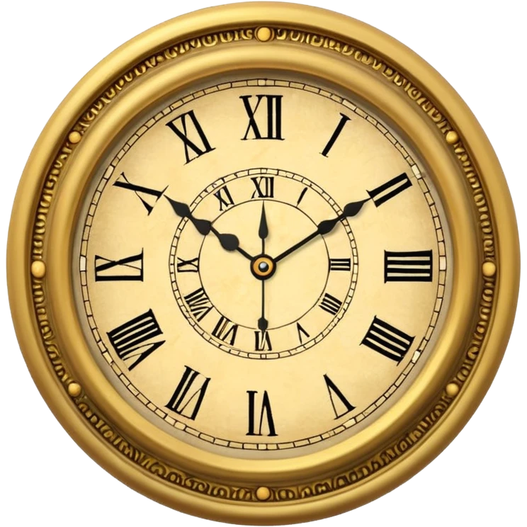 wall clock, royal emoji