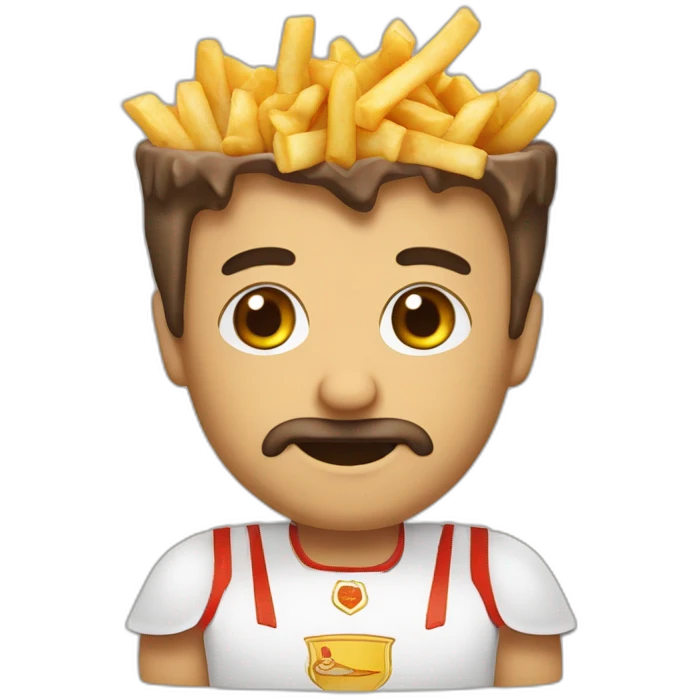 Marcon qui embrasse poutine emoji