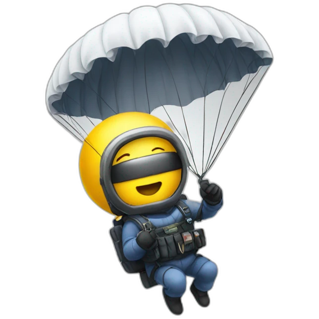 Parachuting any holding a sign that says raid emoji