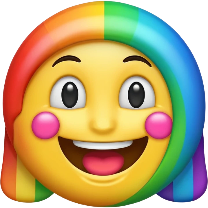 Rainbow happy emoji emoji