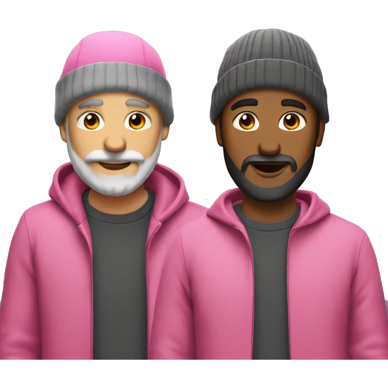 two tech leads men one with grey beard and one with pink beanie emoji