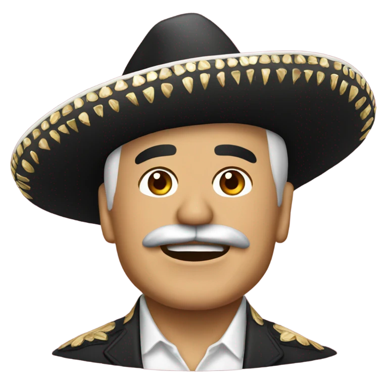 Vicente Fernandez in a sombrero  emoji