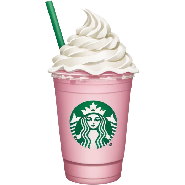 pink drink from star bucks that has the logo whip cream emoji