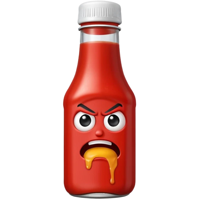 en ketchup som är arg emoji