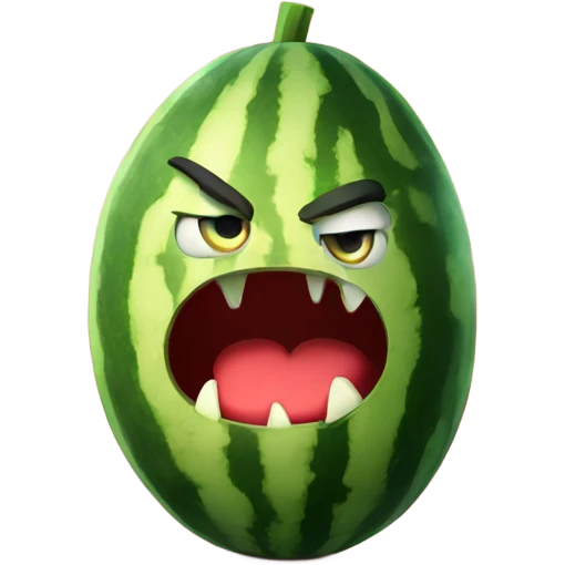angry watermelon emoji
