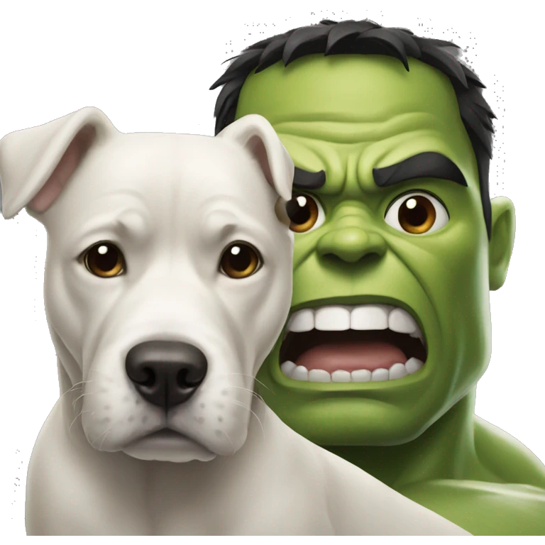 Dog with Hulk emoji