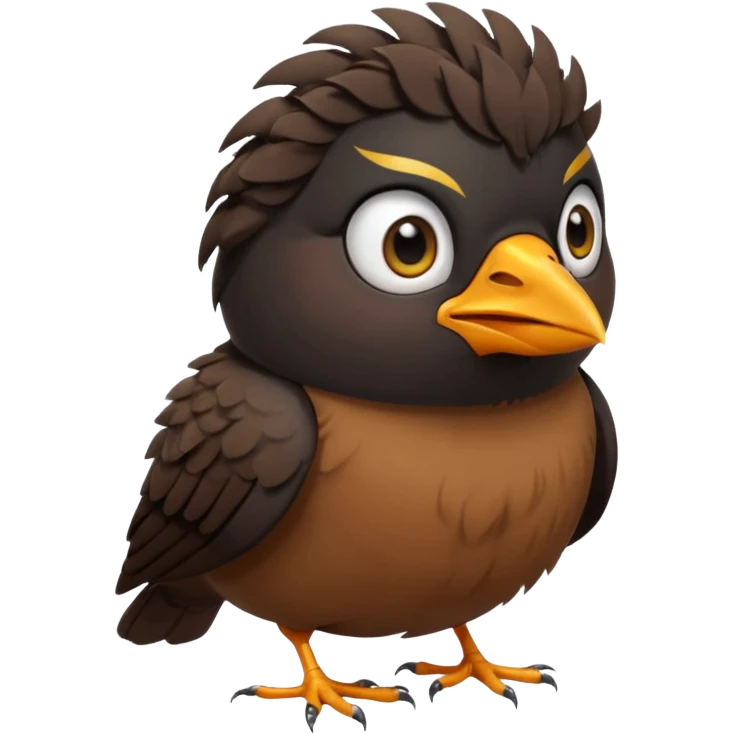 A sad common myna bird cute emoji emoji